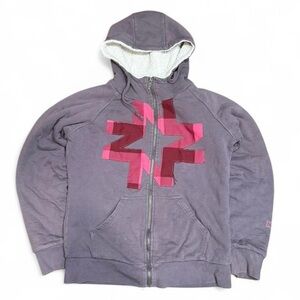 Y2K Nikita Graphic Sherpa Lined Zip Up Hoodie